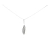 Sterling Silver Leaf Pendant Necklace - White