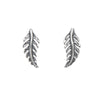 Sterling Silver Leaf Stud Earrings