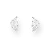 Sterling Silver Leaf Stud Earrings