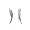 Sterling Silver Leaf Threader Earrings