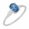 Sterling Silver London Blue Topaz Gemstone Ring