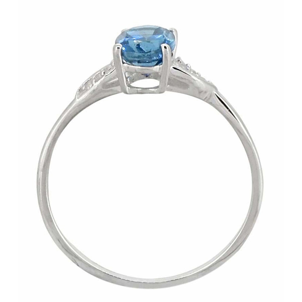 Sterling Silver London Blue Topaz Gemstone Ring