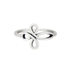 Sterling Silver Looped Cross Toe Ring