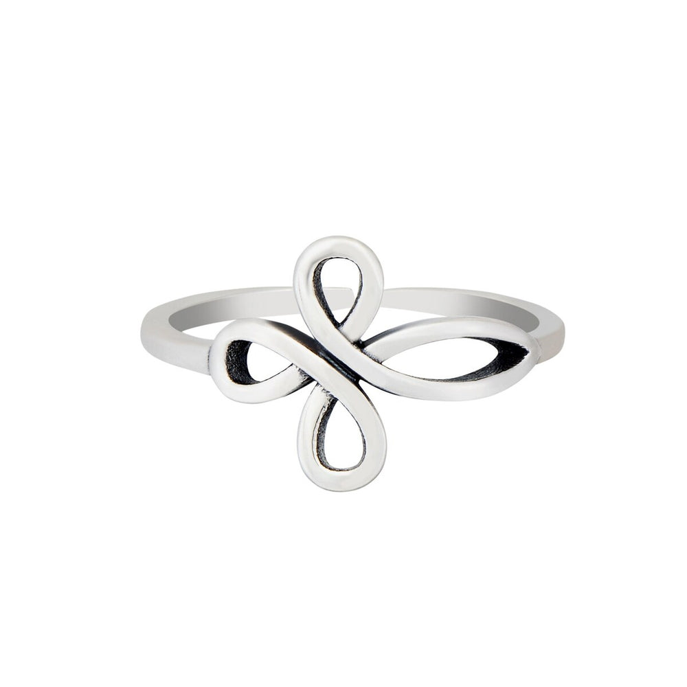 Sterling Silver Looped Cross Toe Ring