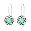 Sterling Silver Mint Green Opal Drop Earrings