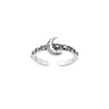 Sterling Silver Moon & Star Toe Ring