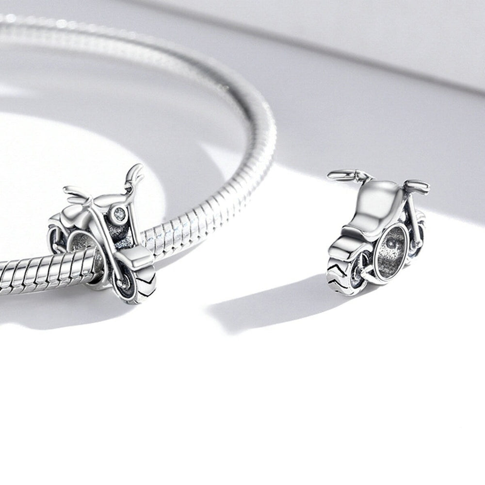 Sterling Silver Motorcycle Charm