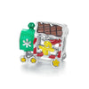 Sterling Silver Multi Colored Christmas Gingerbread House Train Car Charm