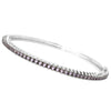 Sterling Silver Natural Amethyst Bangle Bracelet