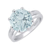 Sterling Silver Natural Aquamarine Solitaire Ring