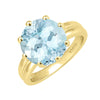 Sterling Silver Natural Aquamarine Solitaire Ring