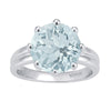 Sterling Silver Natural Aquamarine Solitaire Ring