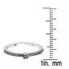 Sterling Silver Natural Black Diamond Stackable Band Ring