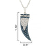 Sterling Silver Natural Blue and White Diamond Horn Pendant