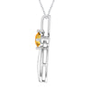 Sterling Silver Natural Citrine Cross Pendant