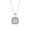 Sterling Silver Natural White Diamond Solitaire Pendant