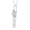 Sterling Silver Natural White Topaz Cross Pendant