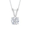 Sterling Silver Natural White Topaz Solitaire Pendant