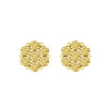 Sterling Silver Natural Yellow Diamond Flower Earrings