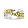 Sterling Silver Natural Yellow Diamond Promise Ring