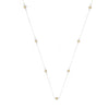 Sterling Silver Natural Yellow Diamond Station Necklace