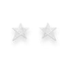 Sterling Silver Open Star Stud Earrings