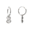 Sterling Silver Openwork Bee Drop Earrings