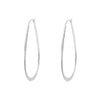 Sterling Silver Oval Hooped Earrings