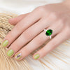 Sterling Silver Oval Shape 2.50cttw Natural Chrome Diopside Solitaire Ring