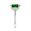 Sterling Silver Oval Shape 2.50cttw Natural Chrome Diopside Solitaire Ring