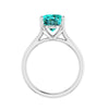 Sterling Silver Oval Shape 3.35cttw Paraiba Tourmaline Solitaire Ring