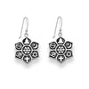 Sterling Silver Oxidized Mandala Drop Earrings