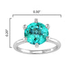 Sterling Silver Paraiba Tourmaline Solitaire Ring