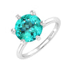 Sterling Silver Paraiba Tourmaline Solitaire Ring