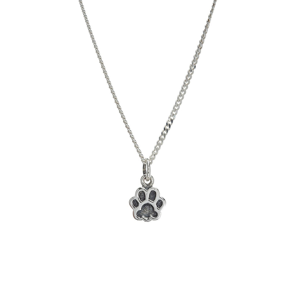 Sterling Silver Pawprint Pendant Necklace