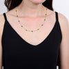 Sterling Silver Peridot Beaded Necklace 16" Chain and 2" Extention