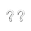 Sterling Silver Question Mark Stud Earrings