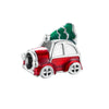 Sterling Silver Red Car with Green Christmas Tree Charm