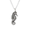 Sterling Silver Seahorse Pendant Necklace - White