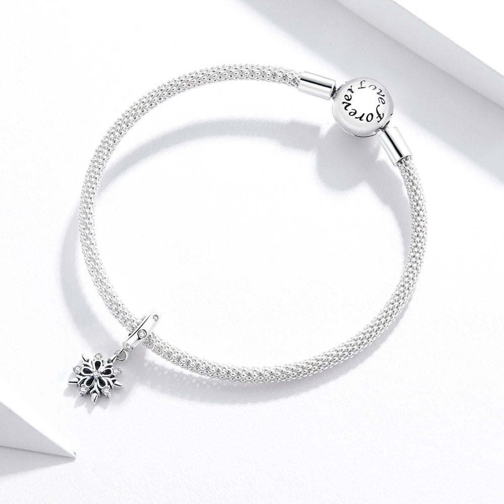 Sterling Silver Simple Snowflake Charm