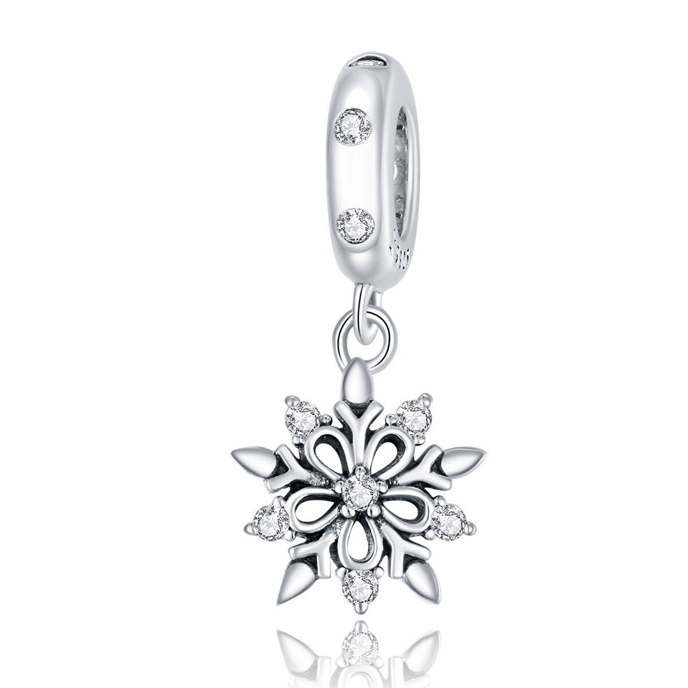 Sterling Silver Simple Snowflake Charm