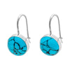 Sterling Silver Simulated Turquoise Circular Threader Earrings