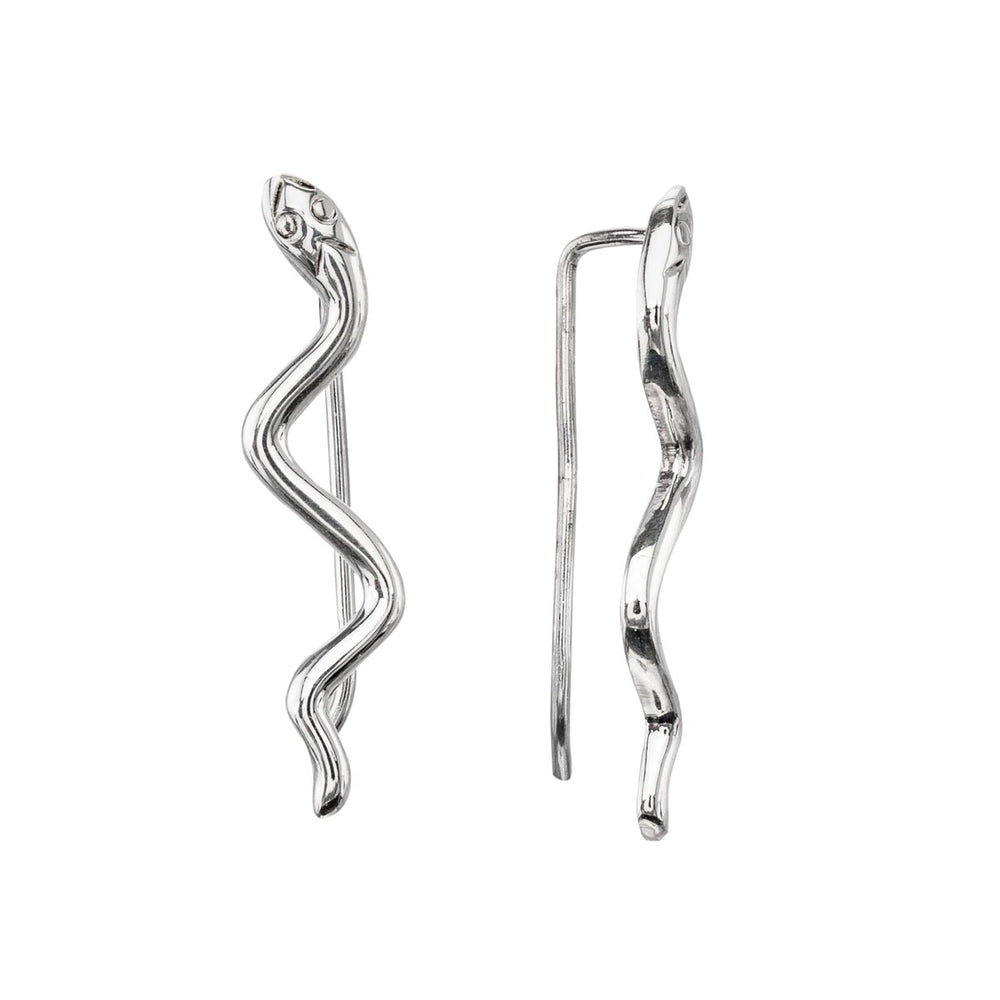 Sterling Silver Snake Threader Earrings