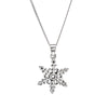 Sterling Silver Snowflake Pendant Necklace - White