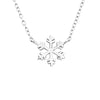 Sterling Silver Snowflake Pendant Necklace - White