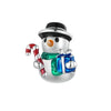 Sterling Silver Snowman with Candy Cane and Present Charm