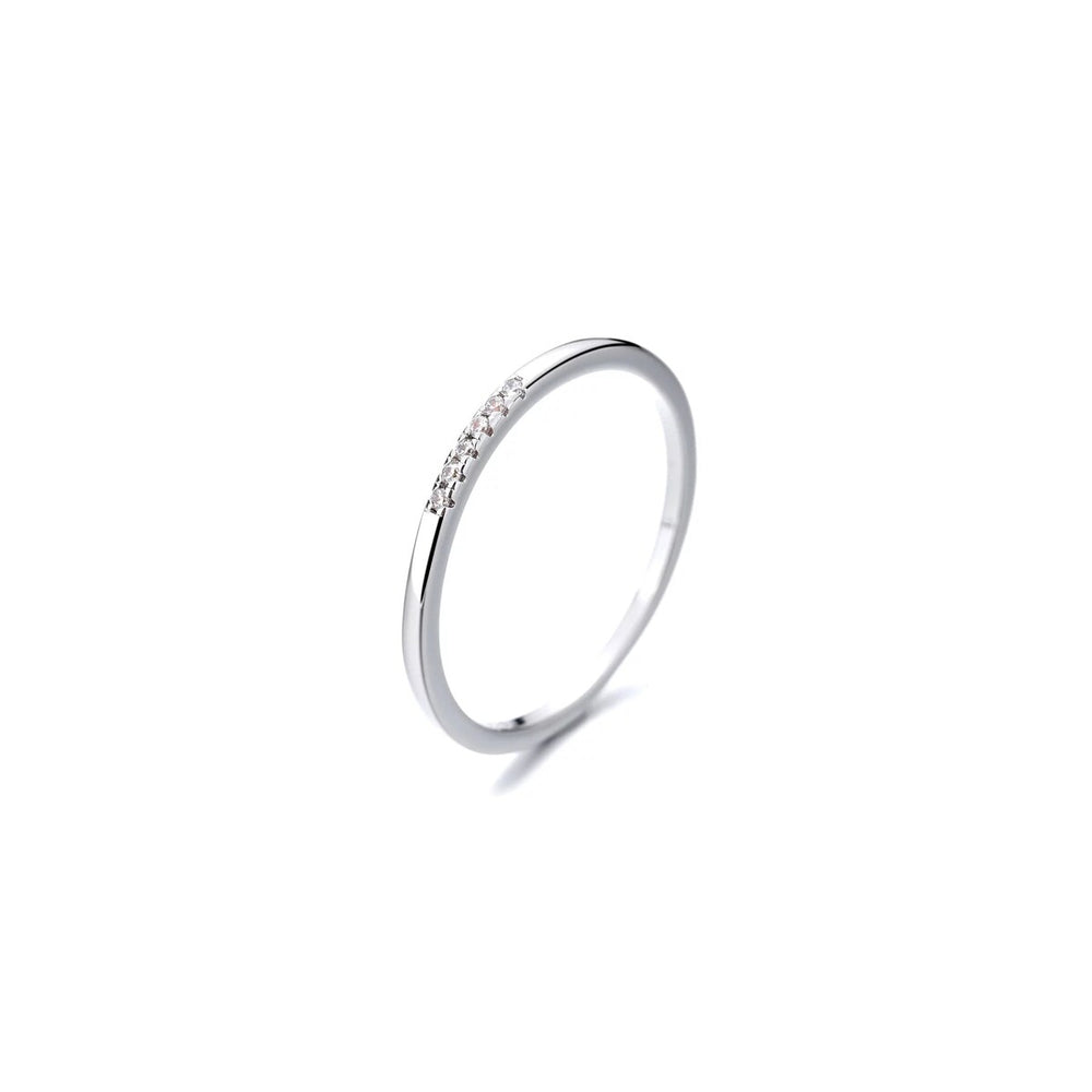 Sterling Silver Stacking Ring with crystals from Swarovski