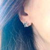 Sterling Silver Star Shape Mystic CZ Color Stud Earring