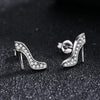 Sterling Silver Stiletto Stud Earrings with Crystals from Swarovski