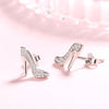 Sterling Silver Stiletto Stud Earrings with Crystals from Swarovski